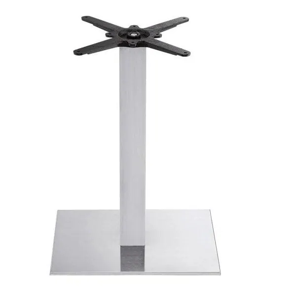 Apollo V2 Rectangular Brushed Stainless Steel Pedestal Base - Dining