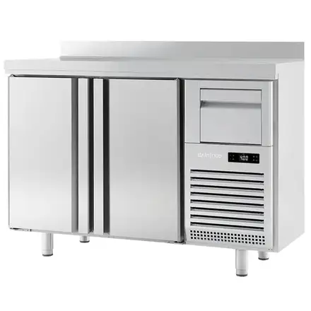 Infrico FMPP1500 Double Door Tall Back Bar Refrigerated Counter With Upstand