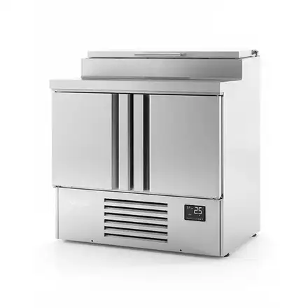 Infrico ME1000EN Compact Double Door Refrigerated Counter With Raised Collar