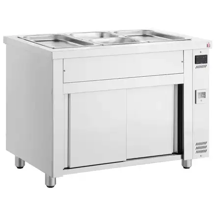 Inomak MHV711 Bain Marie with Heated Cupboard 3x GN1/1