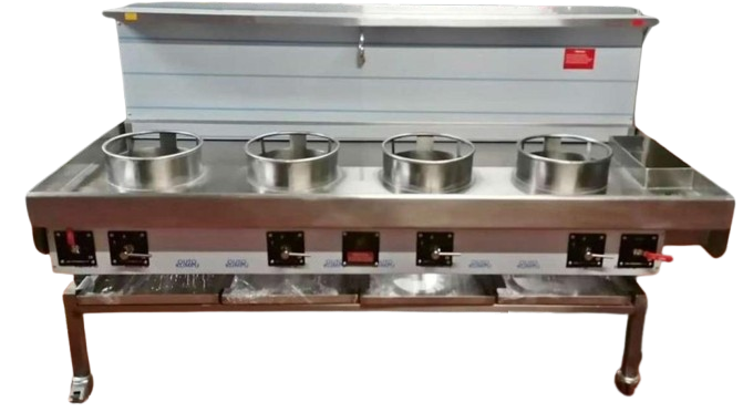 SW Cookers 4 Burner Chinese Wok Cooker — One Line