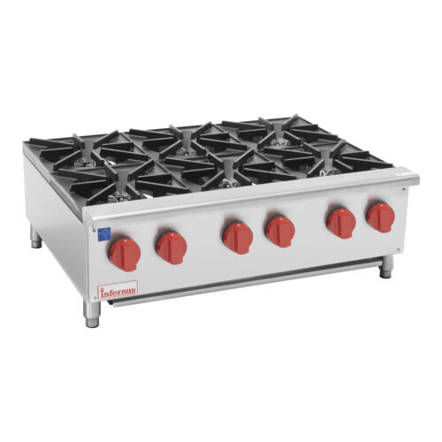 Infernus 6 Burner Gas Hob | Commercial Countertop Cooker
