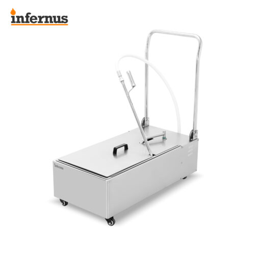 Infernus INF-OF48 Commercial Fryer Oil Filter Machine – 48L Mobile Oil Filtration Cart